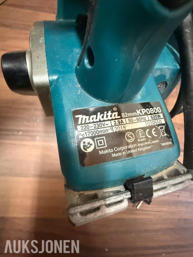 2015 Makita KP0800 elektrisk høvel 620W – med original koffert
