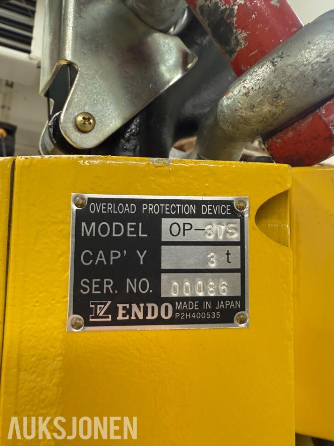 Luftdrevet kjettingtalje 3tonn Endo EHL-3TS