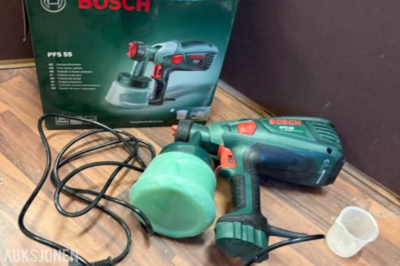3 stk malingssprøyter – Bosch PFS 3000\-2, Bosch PFS 55 og Meec Tools 059\-078
