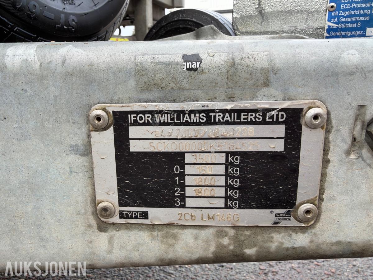 IFOR WILLIAMS LM146G | M/GITTER | 100KM/T | 2,6 TONN NYTTELAST