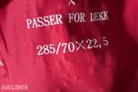 2026 LASTEBILKJETTING 285/70x22.5 - FIRKANTPIGG- 4 PAR 285/80x22.5