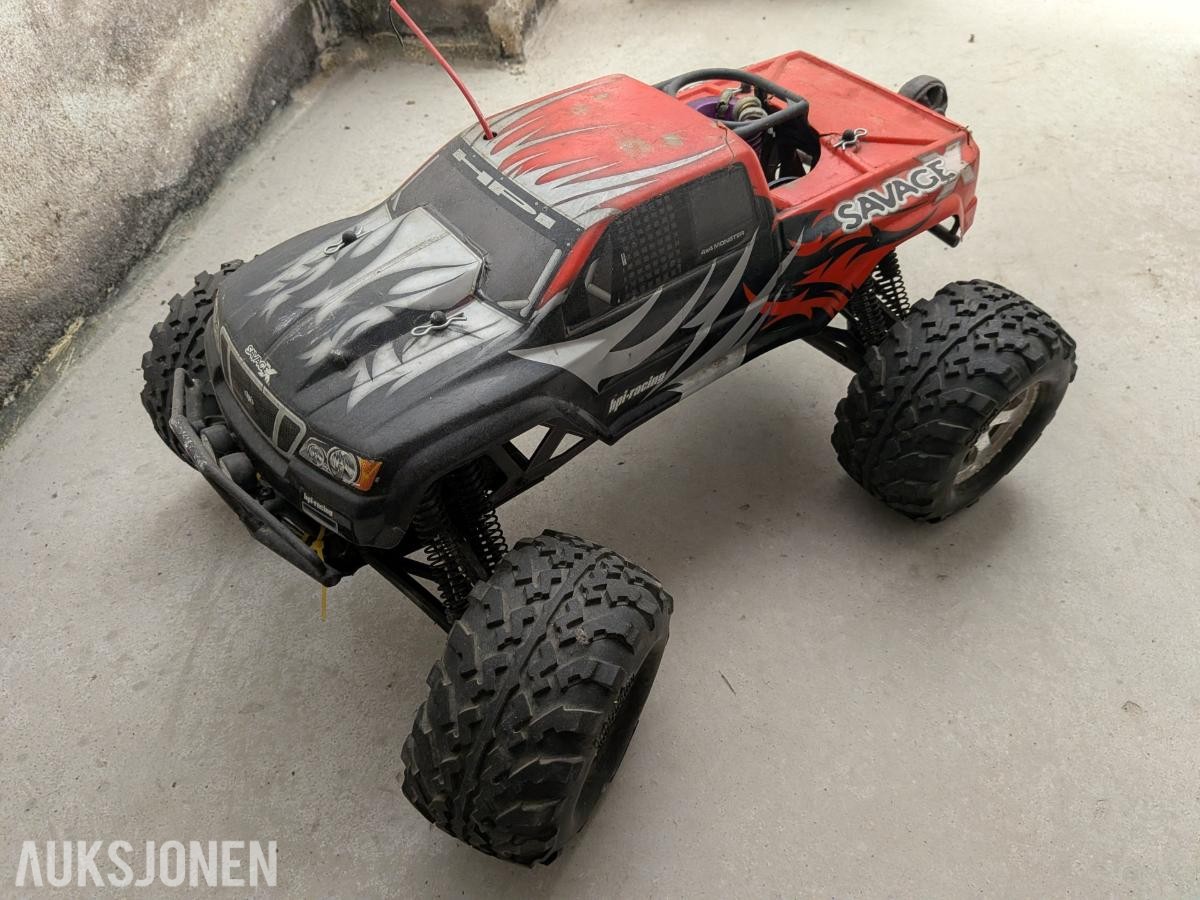 Stor RC Nitro-samling 4 biler, Startkasse, Ladere, Deler, etc.