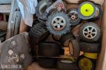 Stor RC Nitro-samling 4 biler, Startkasse, Ladere, Deler, etc.