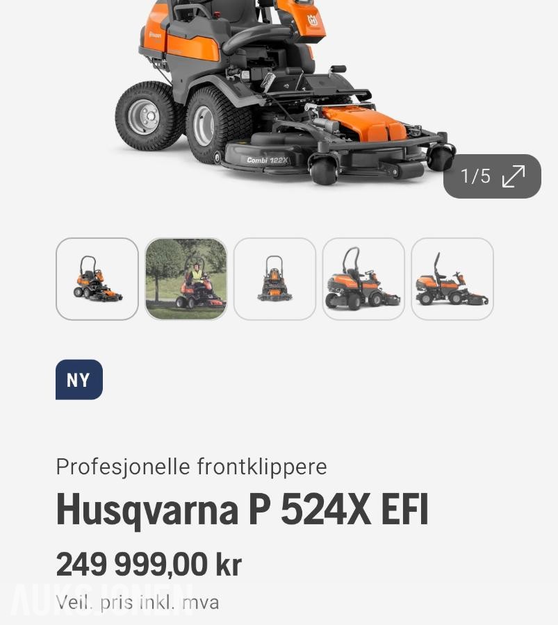 2020 HUSQVARNA P 524EFI  FRONTKLIPPER| KUN 380 TIMER !! 