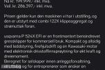 2020 HUSQVARNA P 524EFI  FRONTKLIPPER| KUN 380 TIMER 