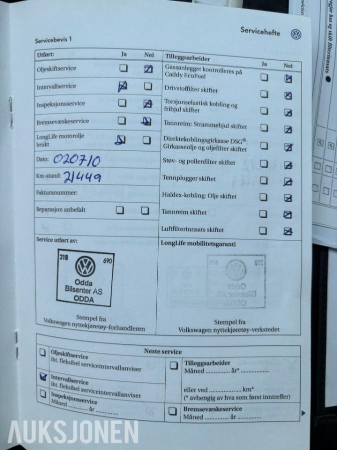 2009 VOLKSWAGEN CADDY MAXI 1.9-105 D, 162190km - Repobjekt