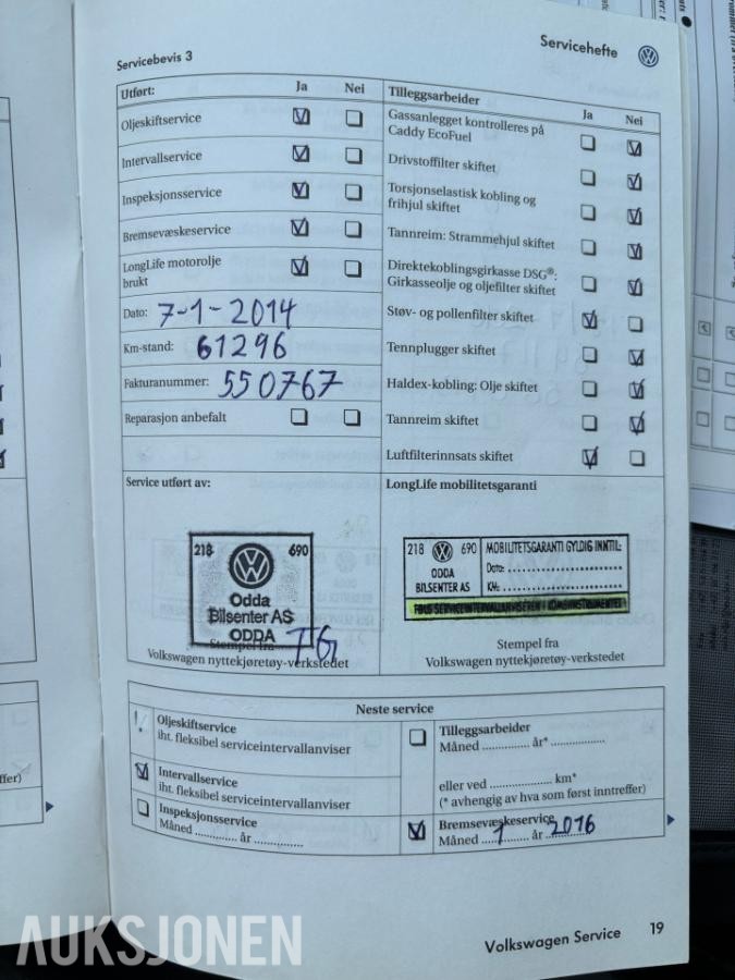 2009 VOLKSWAGEN CADDY MAXI 1.9-105 D, 162190km - Repobjekt