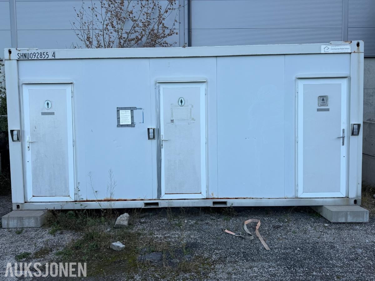 Sanitærcontainer m/ toaletter og dusj