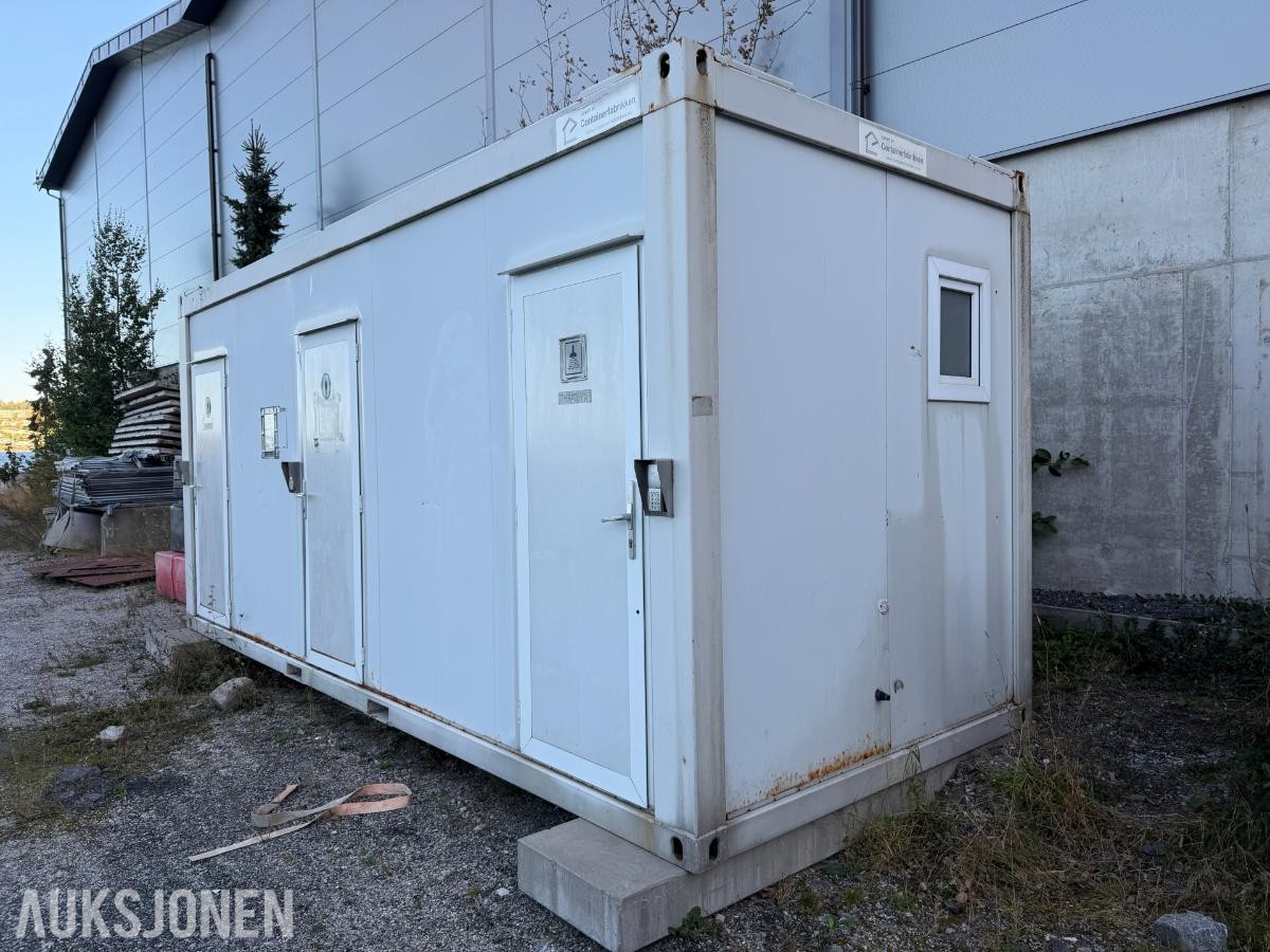 Sanitærcontainer m/ toaletter og dusj