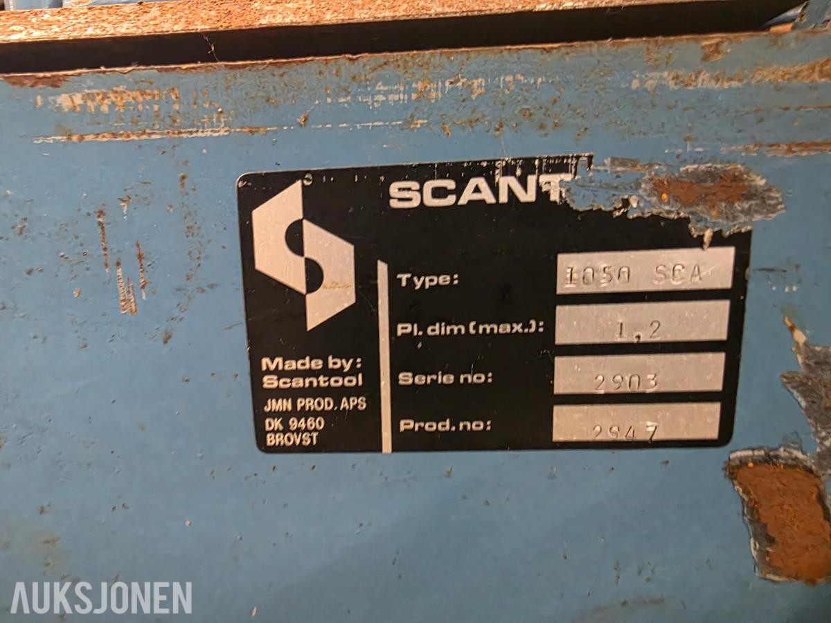 1900 Scantool SCA 1050 manuell plateknekke 1050 mm