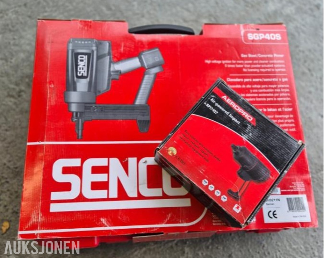 2019 Senco, SGP 40S, Gassdrevet spikerpistol, 15-40mm