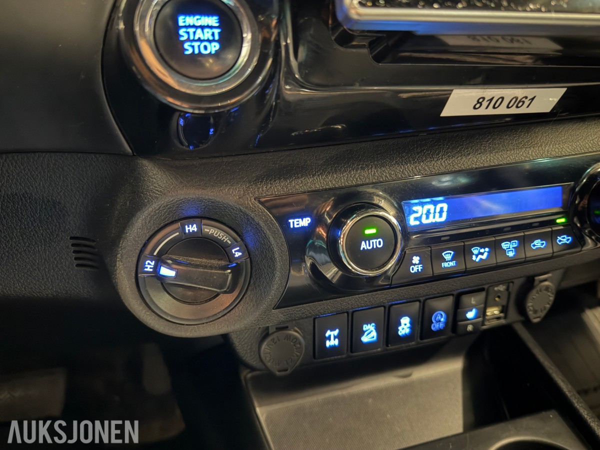 2019 TOYOTA HILUX 2,4 150HK AUTOMAT 4WD CRUISE HENGERFESTE DIFF.SPERRE