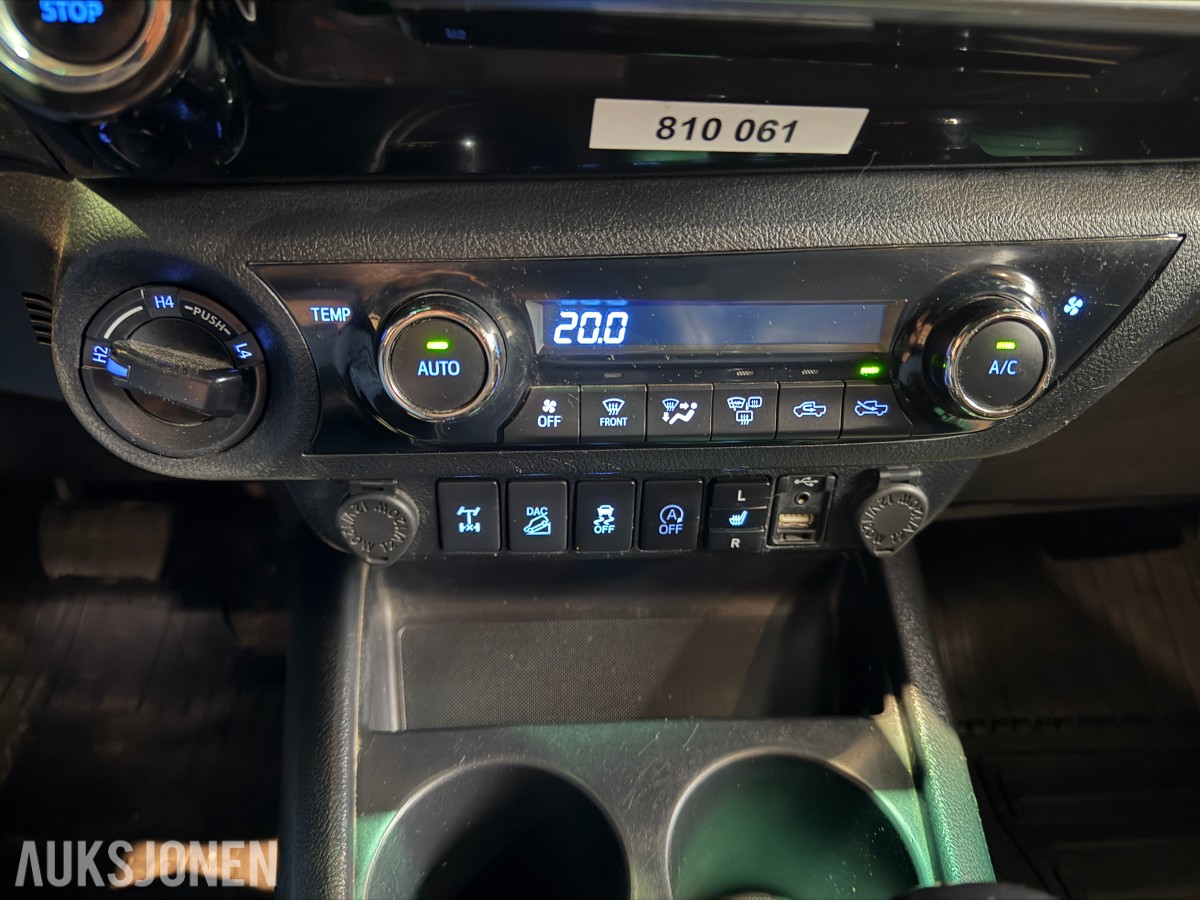 2019 TOYOTA HILUX 2,4 150HK AUTOMAT 4WD CRUISE HENGERFESTE DIFF.SPERRE