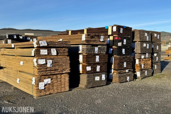Royal impregnert Rektangulær kledning - Black - Furu 22x123 - 1 pakke - Totalt 448 meter