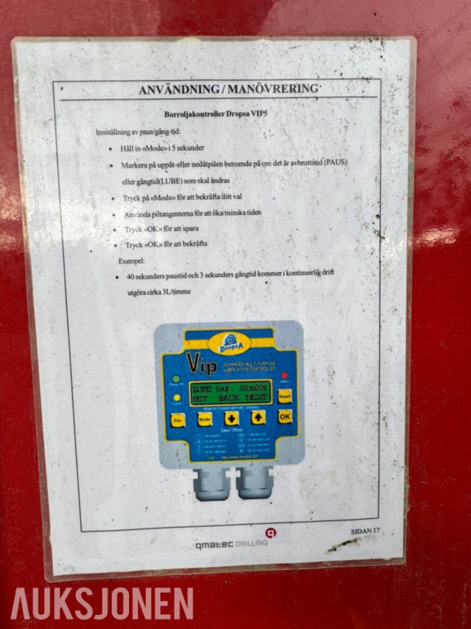 2017 Qmatec Drilling 407C Borerigg