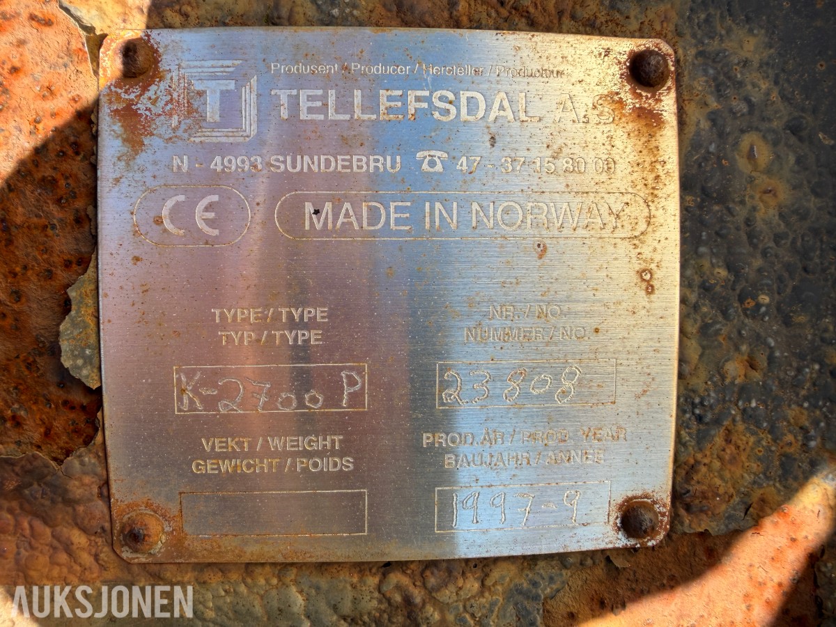 Tellefsdal K-2700P Plog - Ingen Minstepris