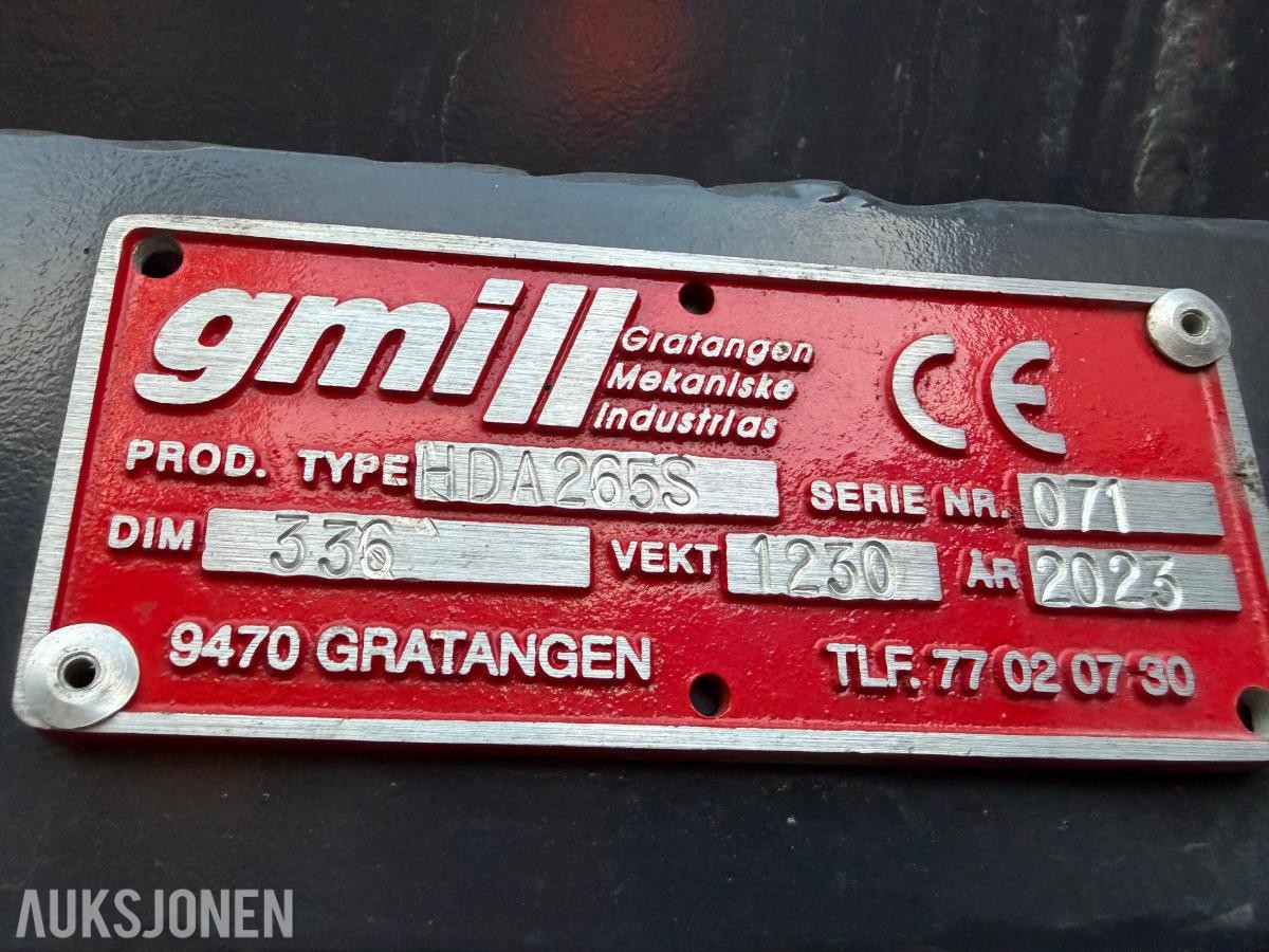 2023 GMI HDA265S Diagonalplog med parallellogram