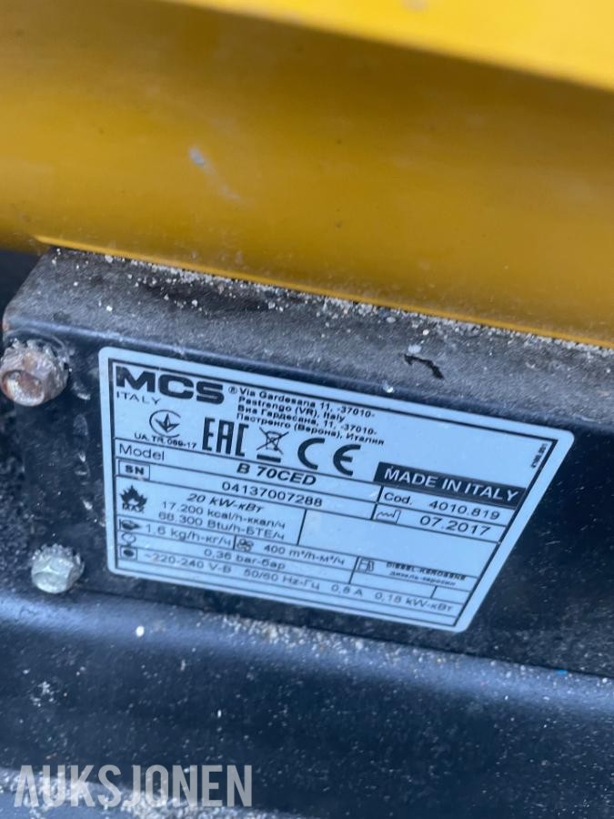 Minters og Master dieselvarmer GRY-D 40we , B70ced *Ingen minstepris*
