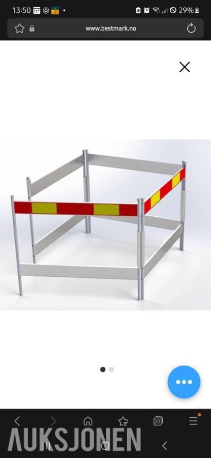 Sperregjerde i aluminium Sammenleggbar