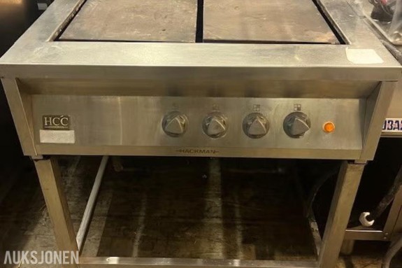 Metos / Hackman Kokebord - koketopp/kokeplate/stekebord - Metos 4 plater koketopp