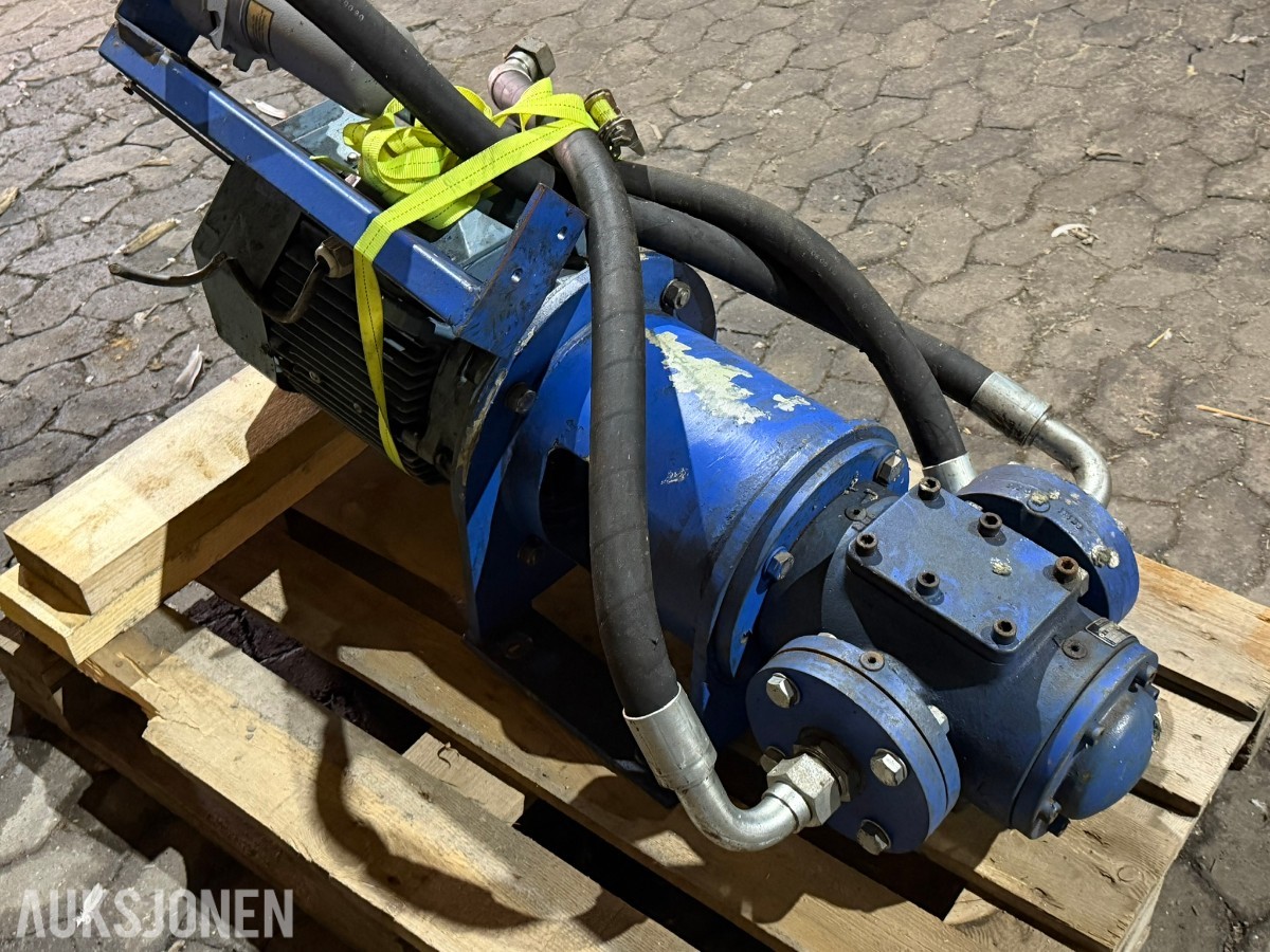 Hydraulikkaggregat med elektromotor og pumpe