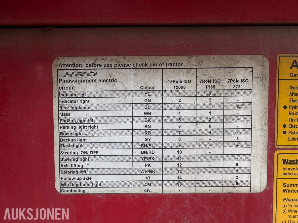 2016 HRD HRD Uttrekksemi - Jumbo henger