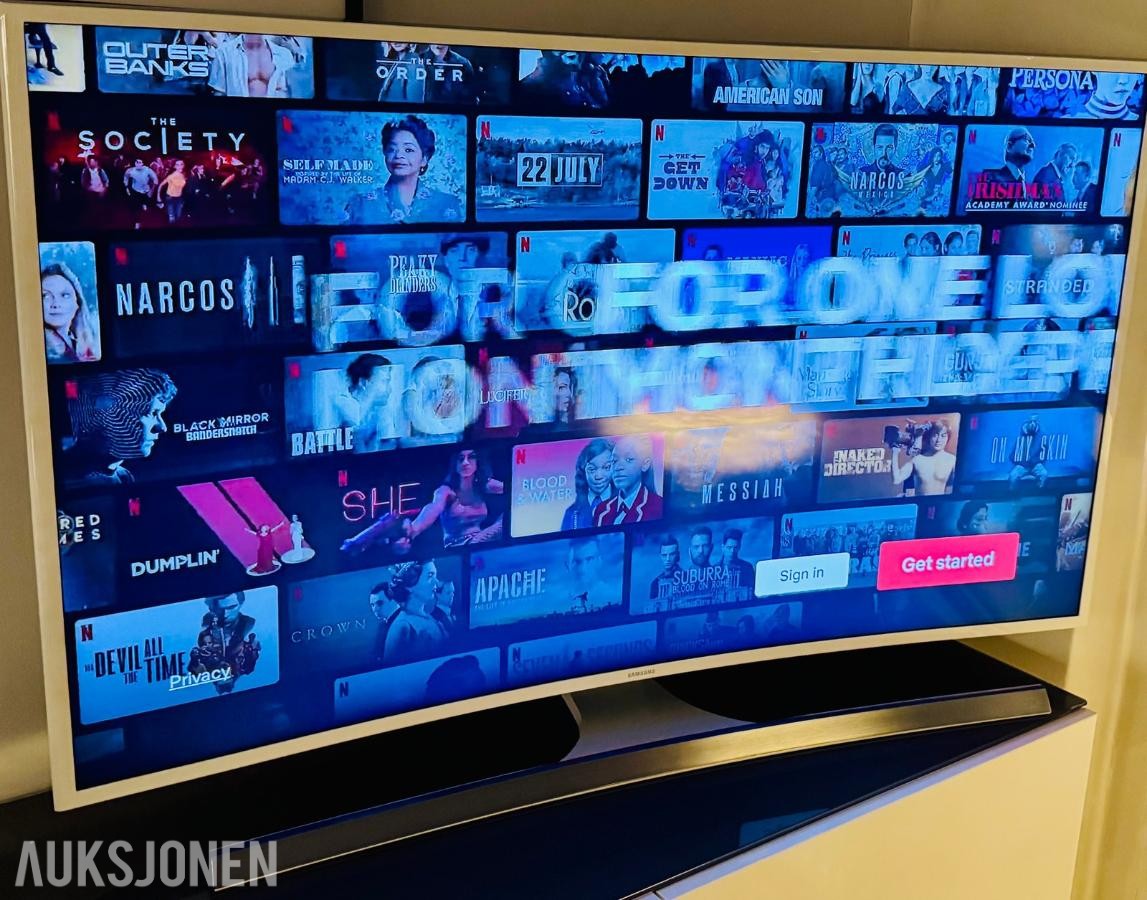 2016 Samsung 48'' TV, modell UE48JU6515U med buet skjerm