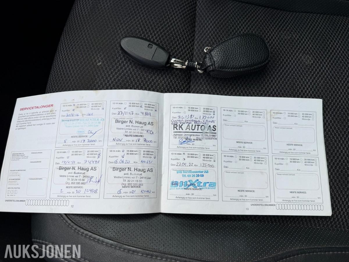 2015 NISSAN QASHQAI TEKNA PANORAMA 360 KAMERA HENGERFESTE