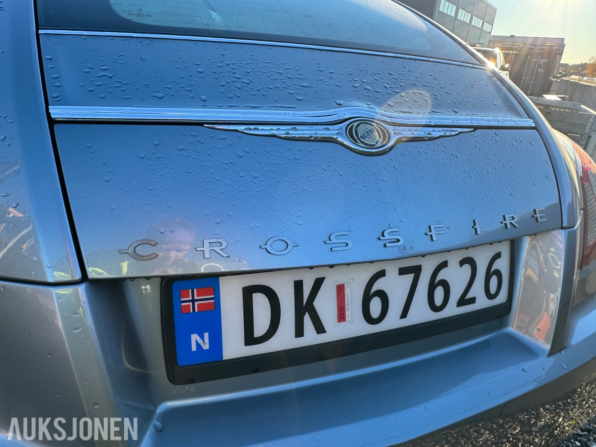2004 Chrysler Crossfire 3.2, 120000km, Automat, Cruisekontroll, Skinninteriør
