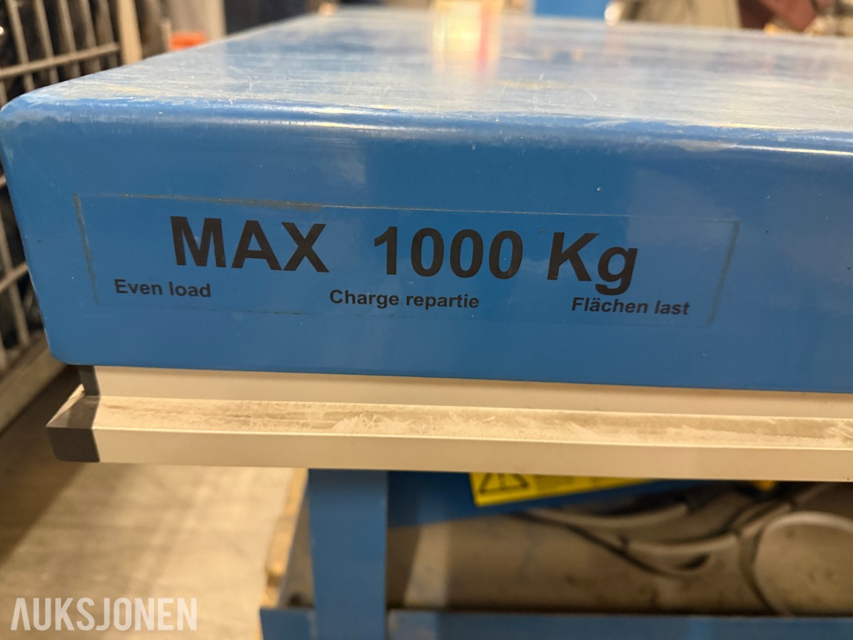Gigant Løftebord 1000kg-Nesten ubrukt