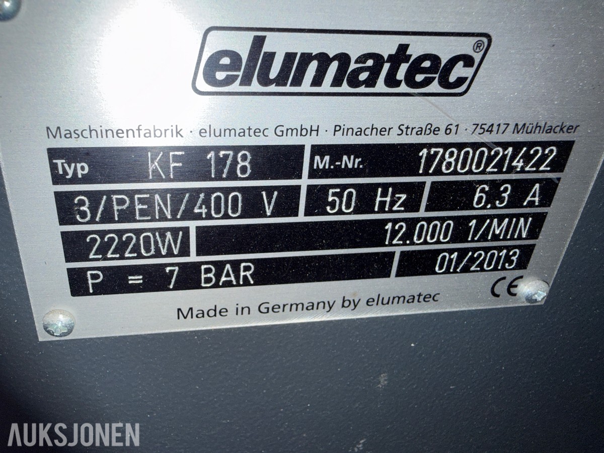 2013 Elumatec Kf 178 Kopifres