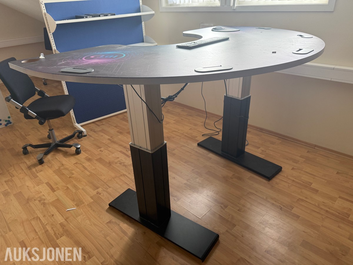 Hev og senk Kontorpult-Bredde 200 cm