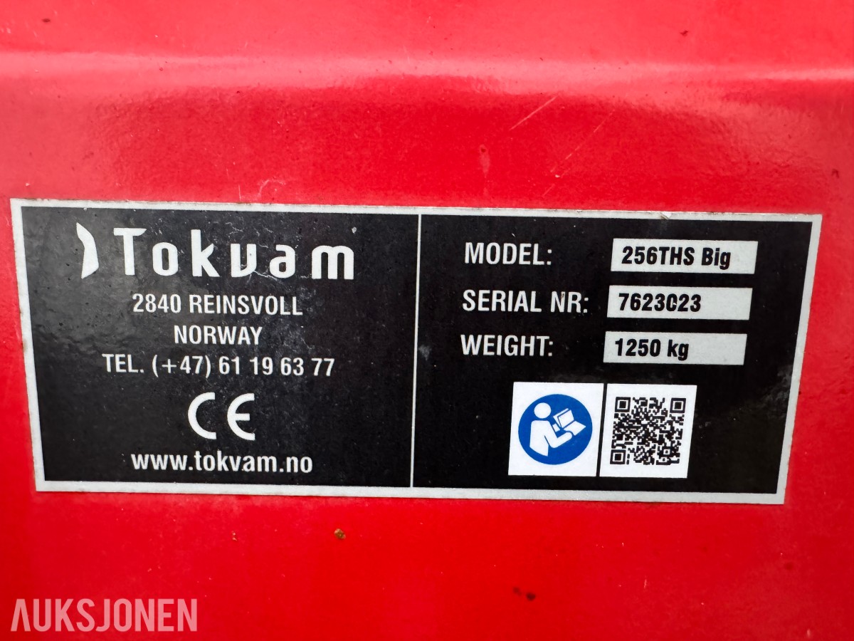 2023 Tokvam 256THS Big Snøfres, hydraulisk kantvinge, ekstra bredde, PTO