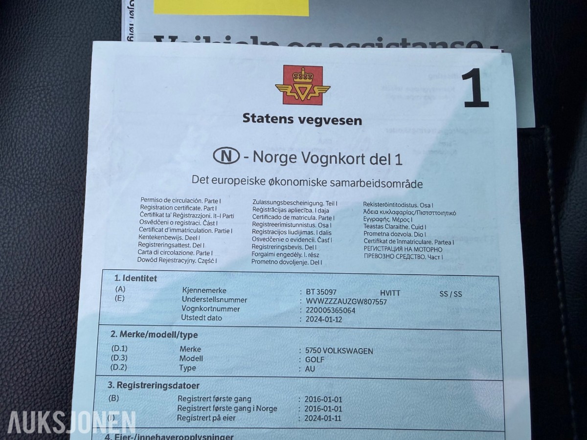 2016 VOLKSWAGEN GOLF GTE HENGERFESTE SKINN KEYLESS VARMER KAMERA ADAPTIV CRUISE