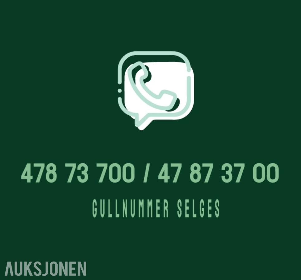 Gullnummer: 478 73 700 / 47 87 37 00