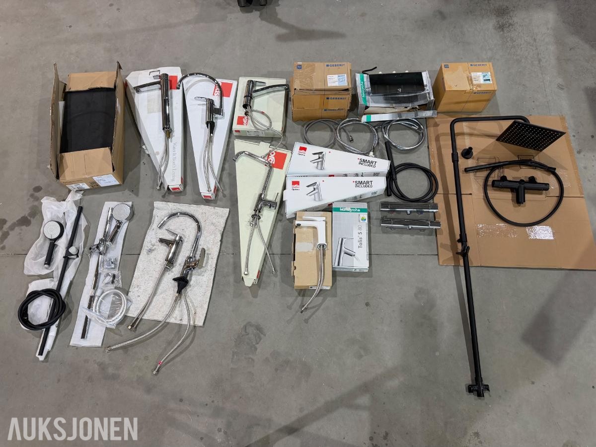 Diverse blandebatterier og betjeningsplater - Overskuddsvarer