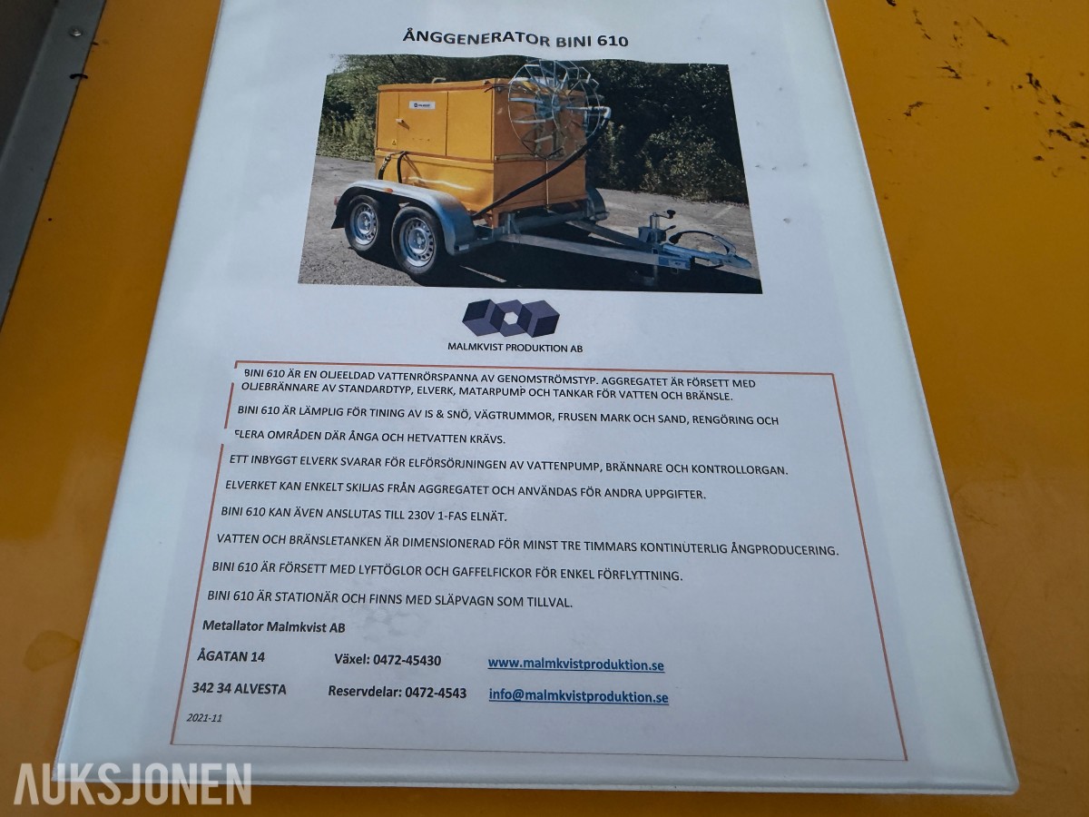 Malmkvist BINI 610 Teletiner / Honda motor / Svært lite brukt