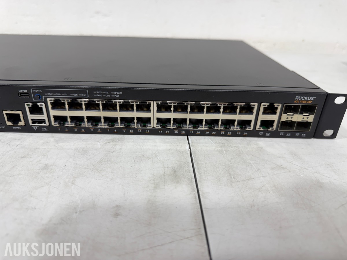 Ubiquiti, Ruckus og Aruba/HPE nettverksswitcher