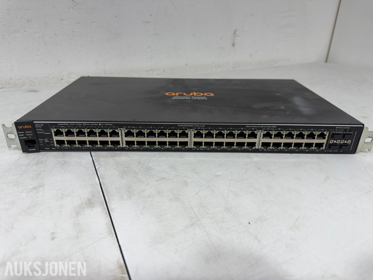 Ubiquiti, Ruckus og Aruba/HPE nettverksswitcher