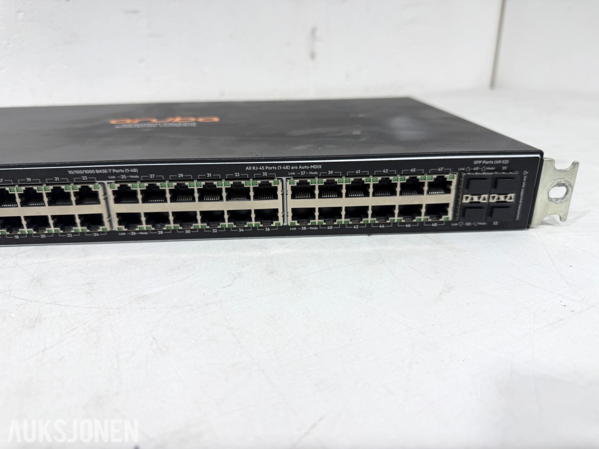 Ubiquiti, Ruckus og Aruba/HPE nettverksswitcher
