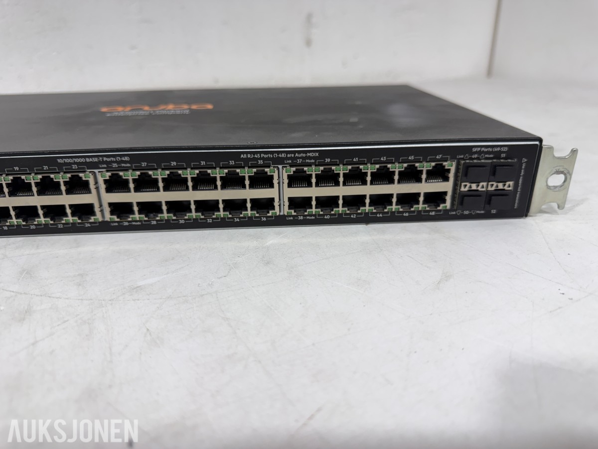 Ubiquiti, Ruckus og Aruba/HPE nettverksswitcher