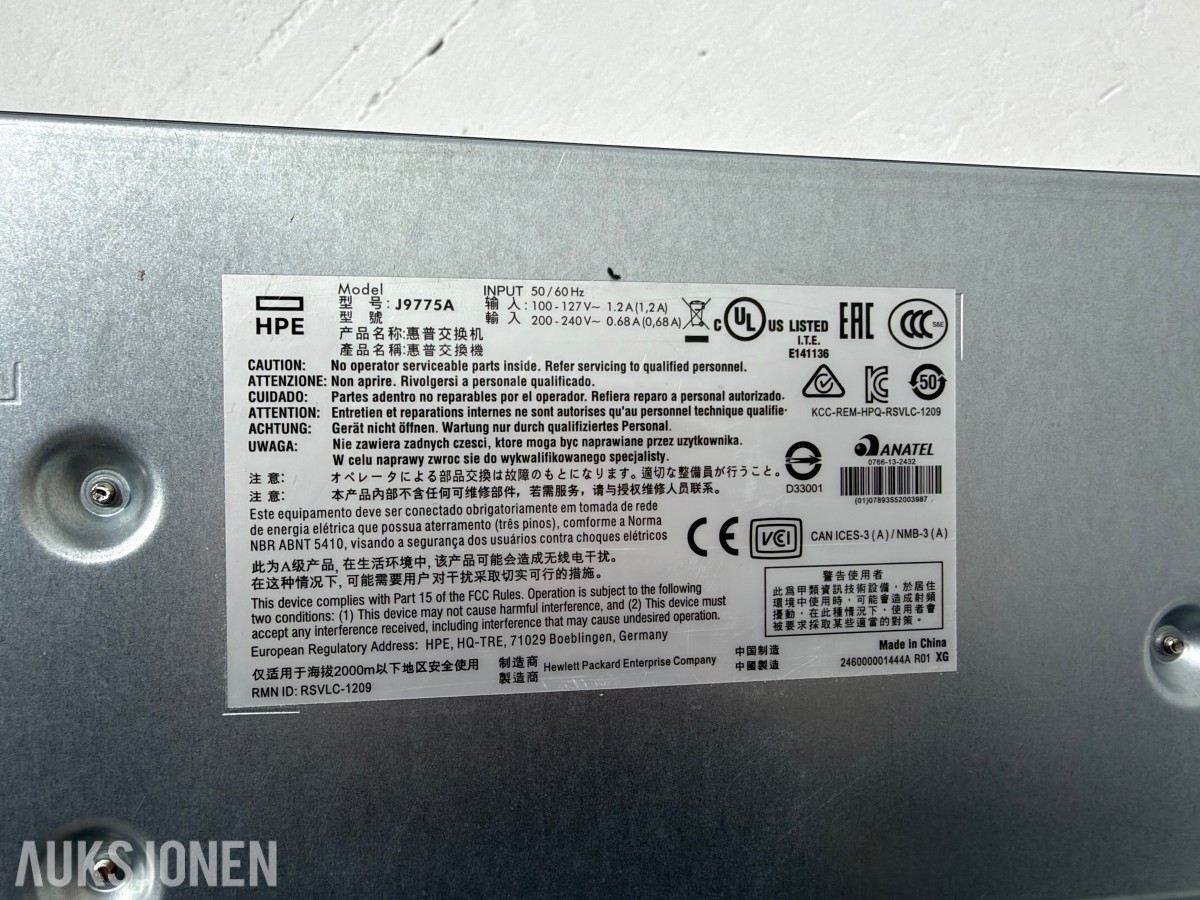 Ubiquiti, Ruckus og Aruba/HPE nettverksswitcher