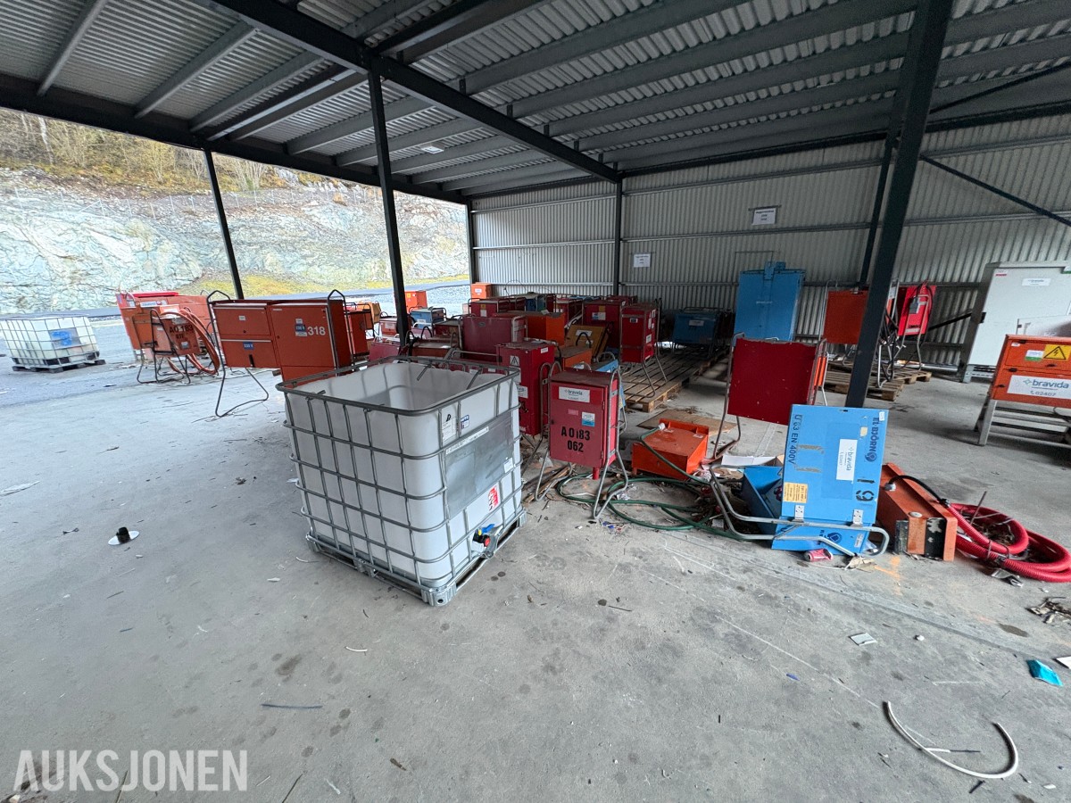 Ca. 80 byggestrømskap – 230/400 volt selges samlet
