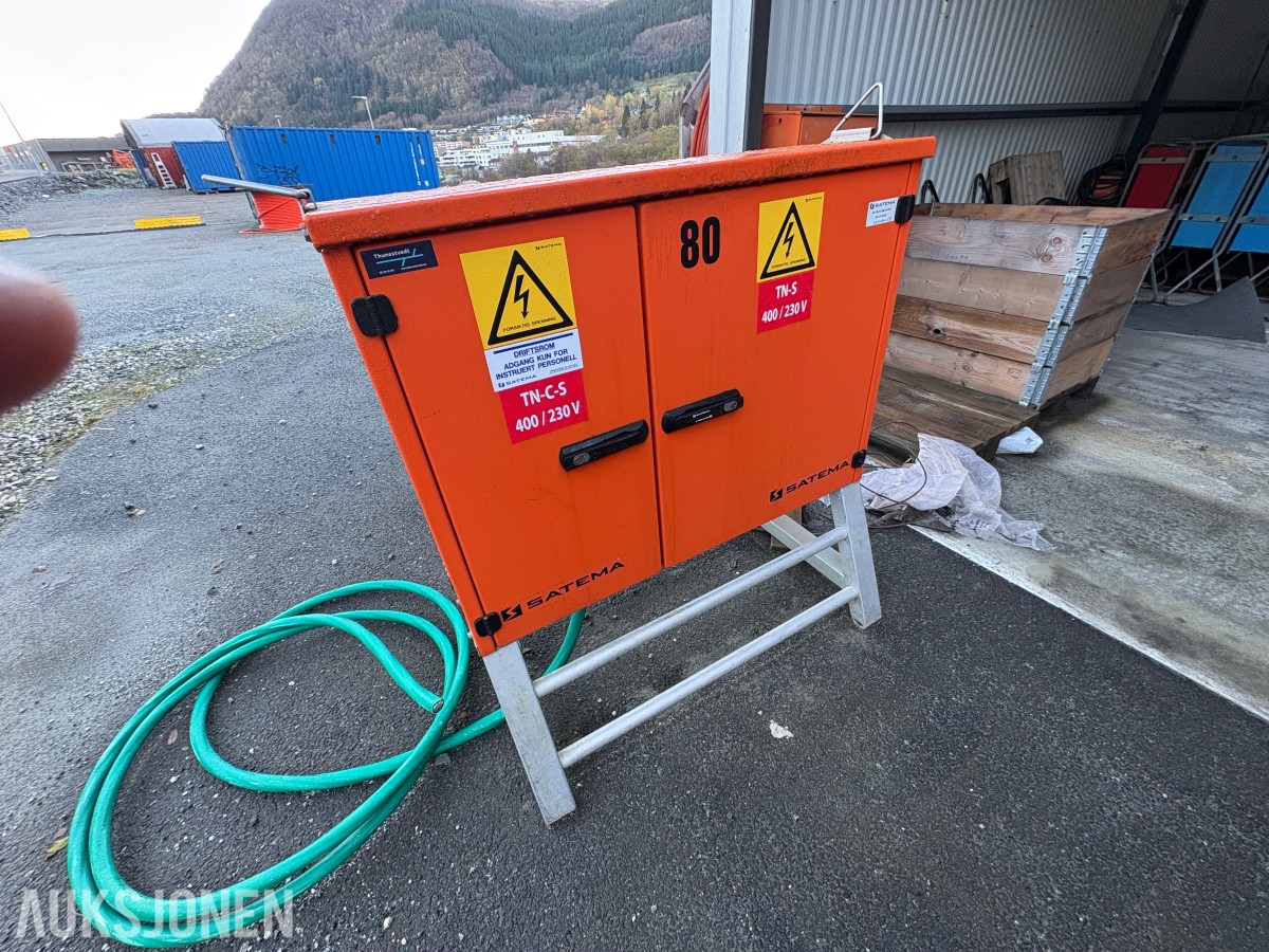 Ca. 80 byggestrømskap – 230/400 volt selges samlet