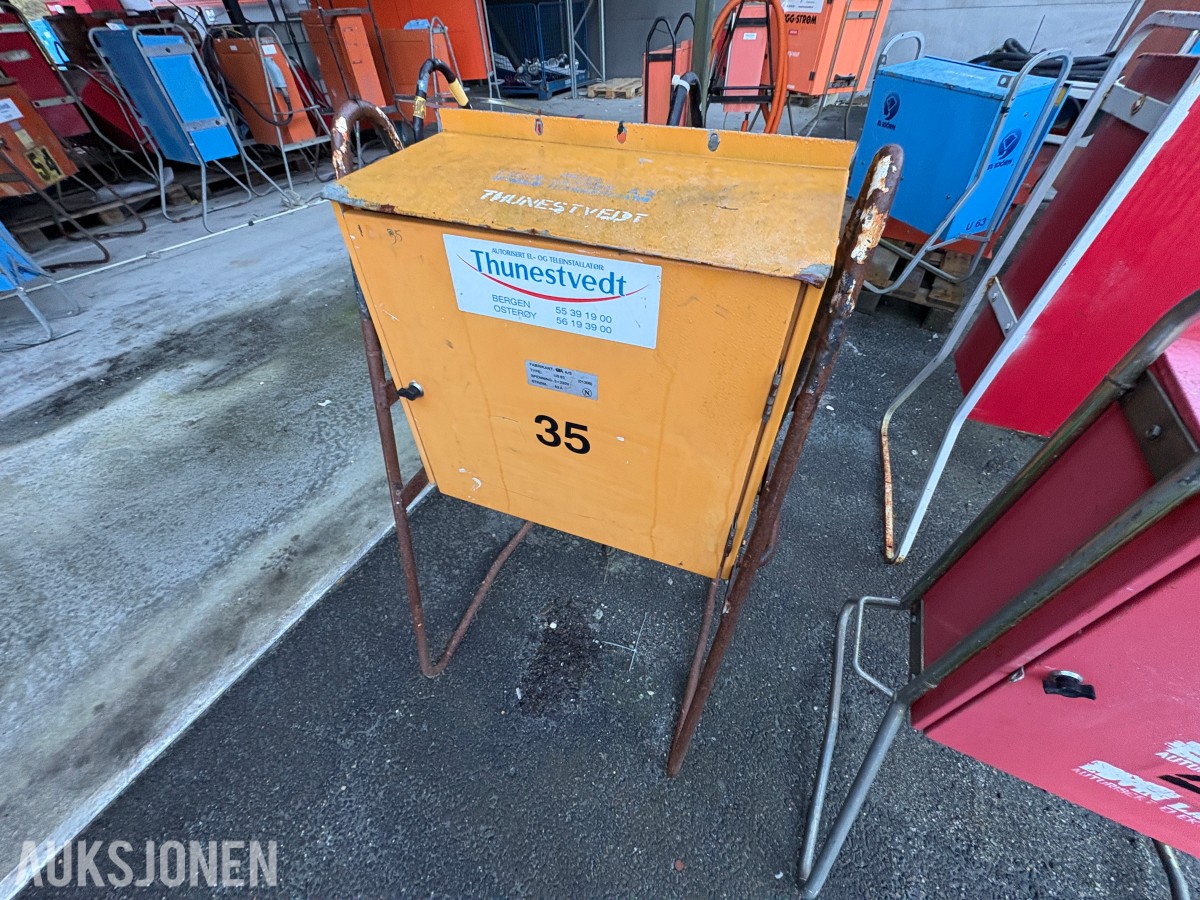 Ca. 80 byggestrømskap – 230/400 volt selges samlet