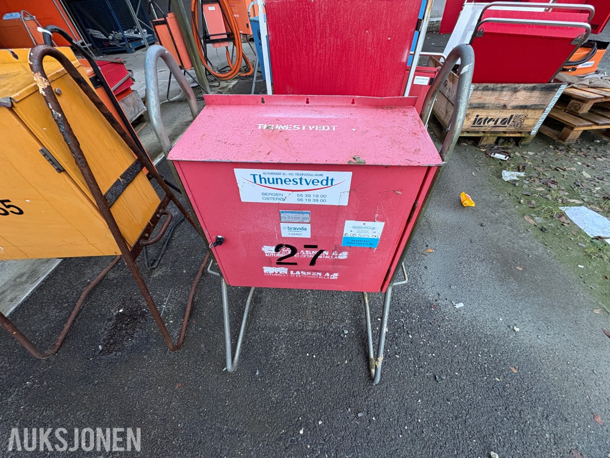 Ca. 80 byggestrømskap – 230/400 volt selges samlet