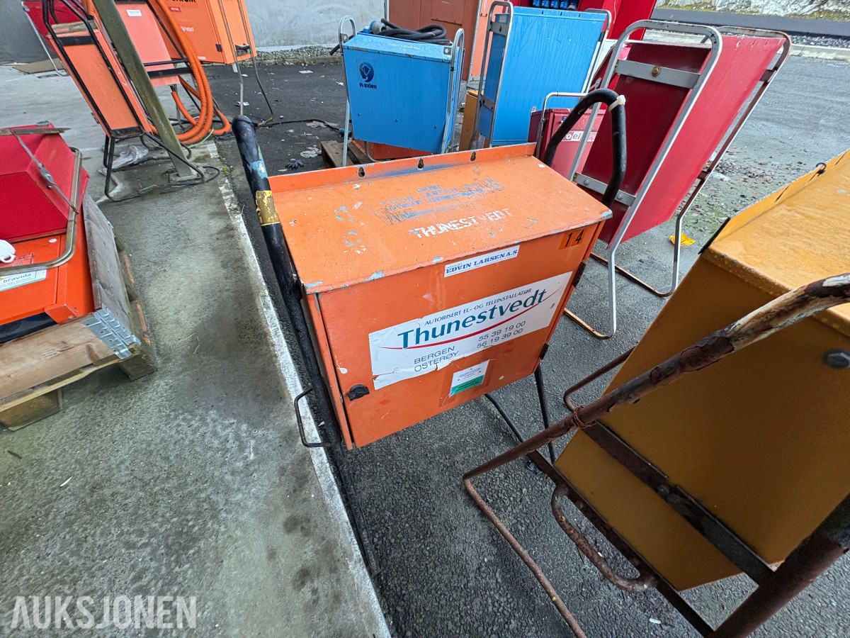 Ca. 80 byggestrømskap – 230/400 volt selges samlet
