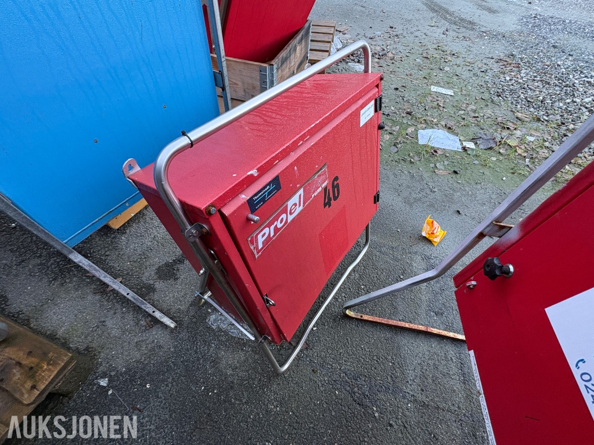 Ca. 80 byggestrømskap – 230/400 volt selges samlet