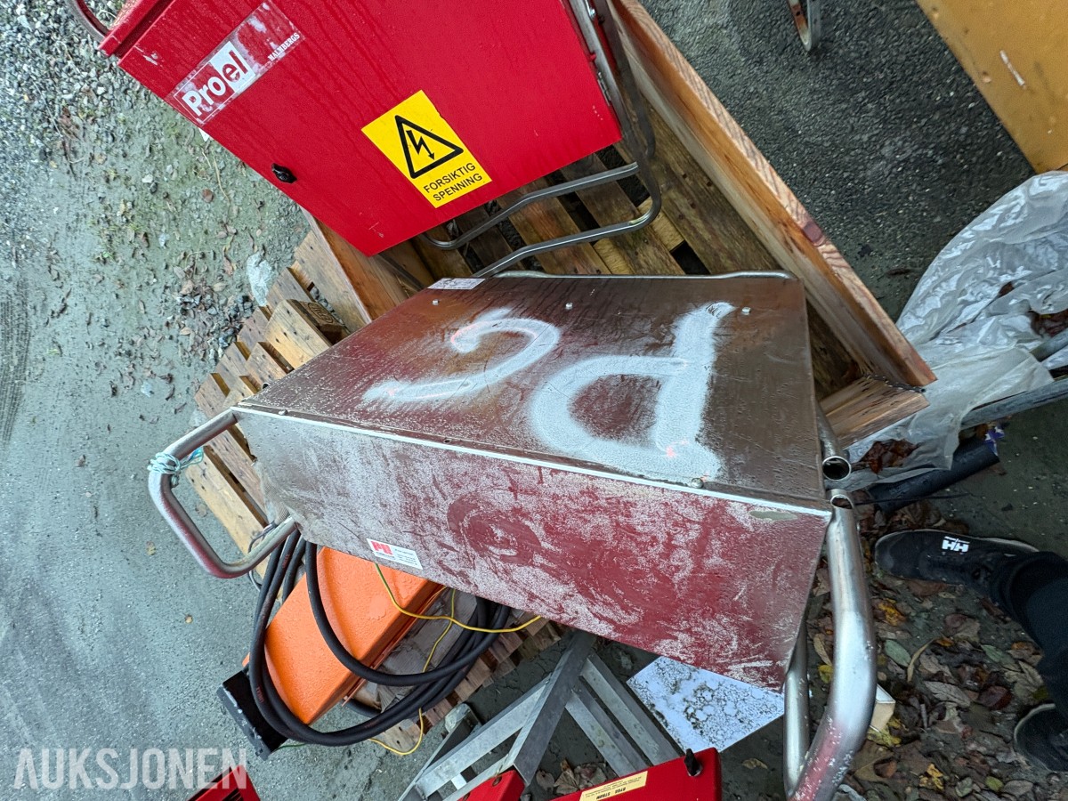 Ca. 80 byggestrømskap – 230/400 volt selges samlet