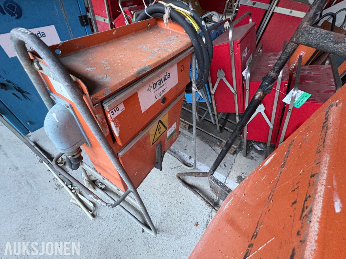 Ca. 80 byggestrømskap – 230/400 volt selges samlet